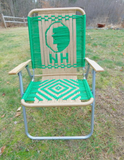 Macrame chair with NH Man in the Mountain design