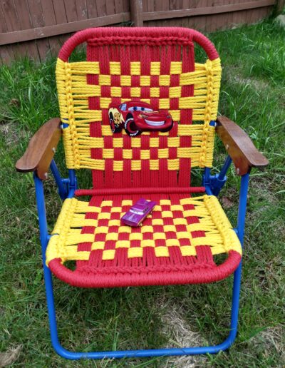 Macrame chair with Cars design