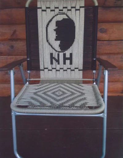 Macrame chair with NH Man in the Mountain design